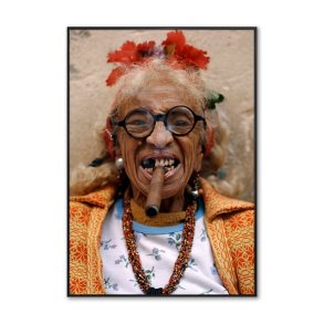 T/LW GRAND OLD LADY 70X100 SORT ALU PLEX