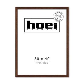HOEI 121 MASSIV MØRK EG 30X40 PLEXI