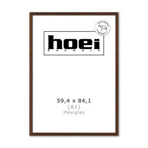 HOEI 131 MASSIV MØRK EG 59,4X84,1 PLEXI